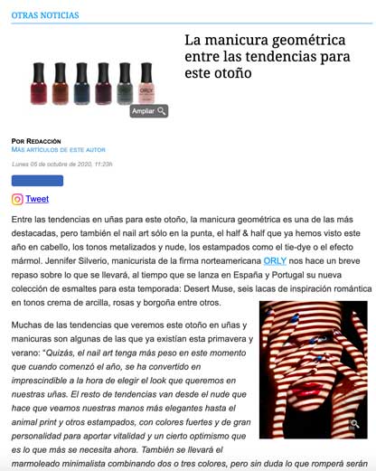Revista Digital In & Out Viajes Desert Muse Tendencias Otoño Uñas
